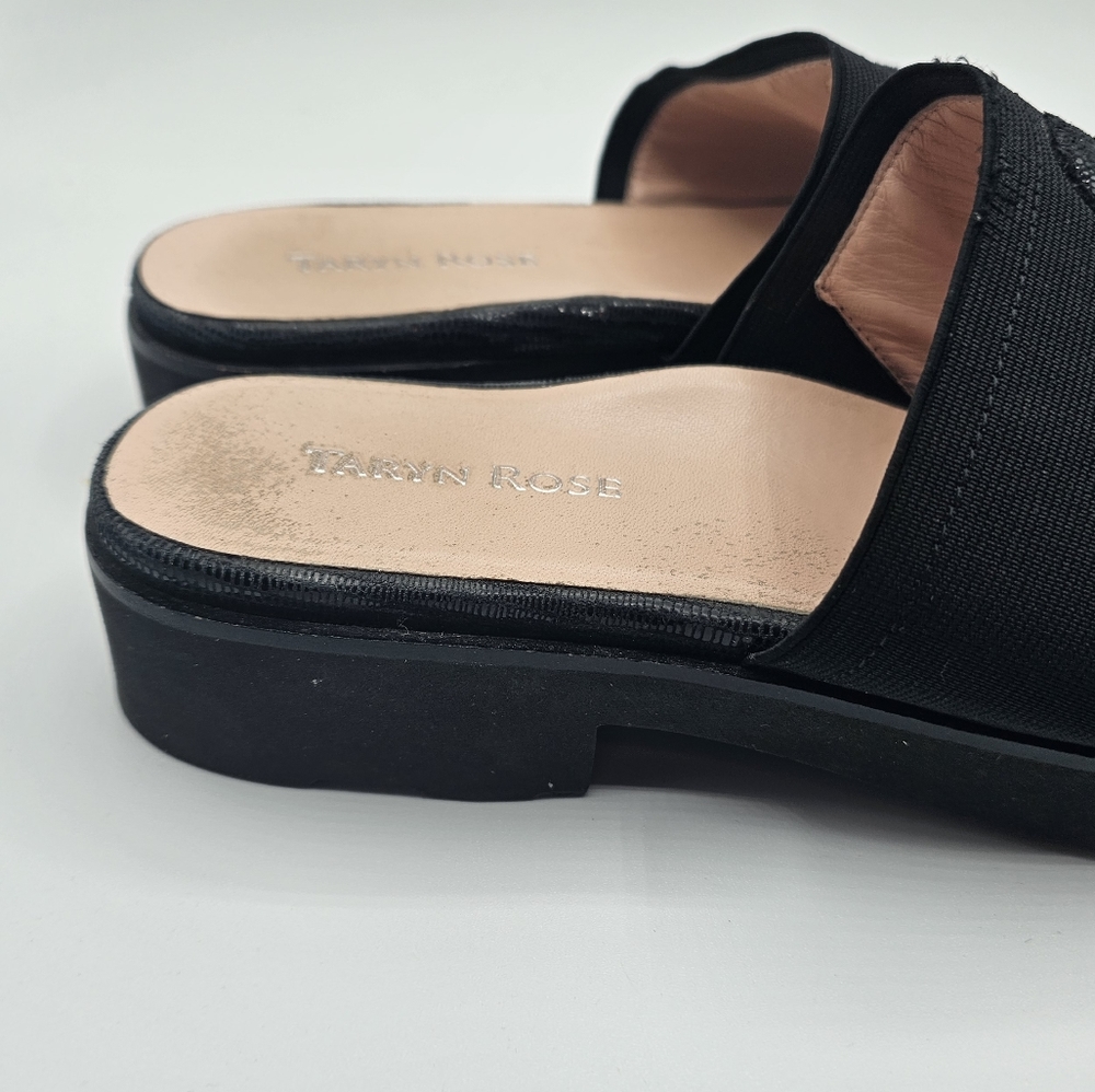 Taryn Rose Torte Black Patent Accent Sandals - Picture 6 of 12